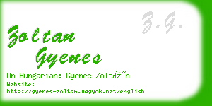 zoltan gyenes business card